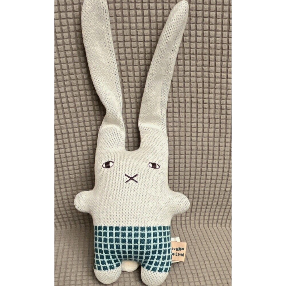 Donna Wilson Bonnie Bunny Plush Knit Organic Cotton Wee Ones Designer Toy 14”